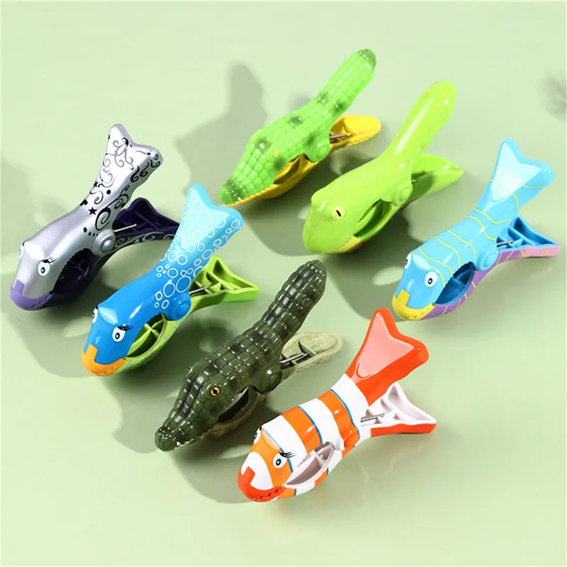 S Clips For Sunbeds Sun Lounger Animal Decorative Clothes Pegs Pins Large Size Drying Racks Retaining Clip