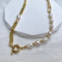 europe and the united states popular light luxury baroque wind natural pearl necklace stylish womens necklace temperament