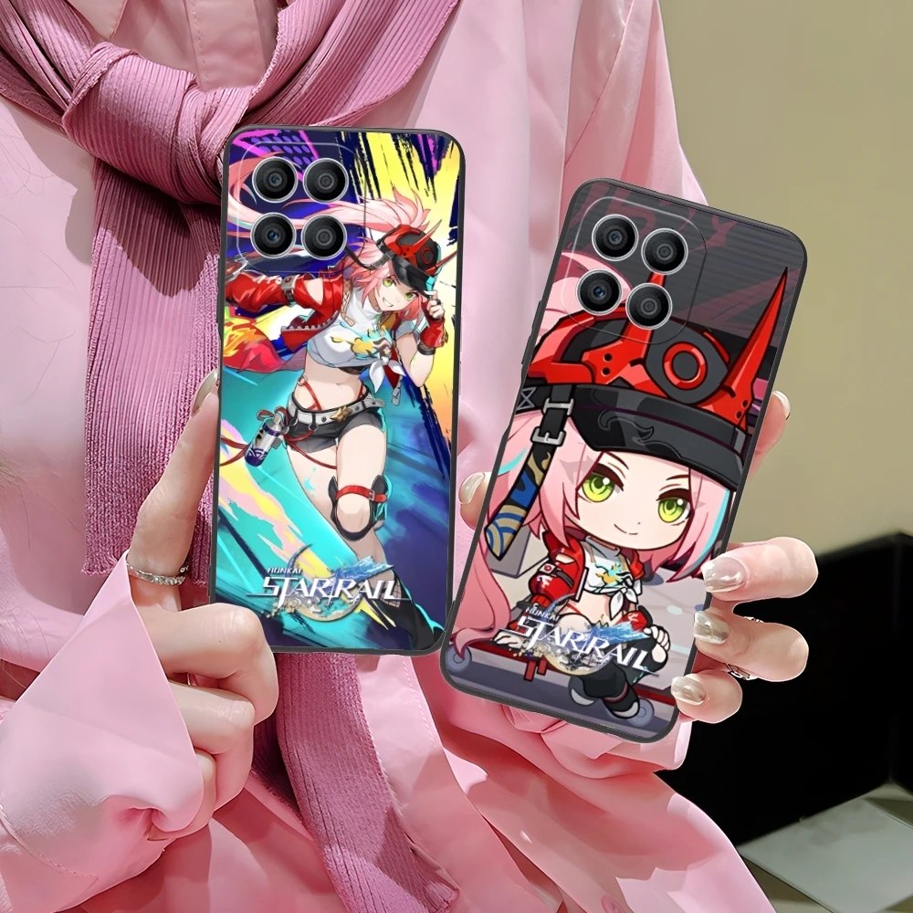 Honkai Star Rail Rappa Mobile Phone Case for Huawei Honor 90 80 70 60 50 30 20 10 9 8 7 Pro S SE Lite 5G Black Cover Shell