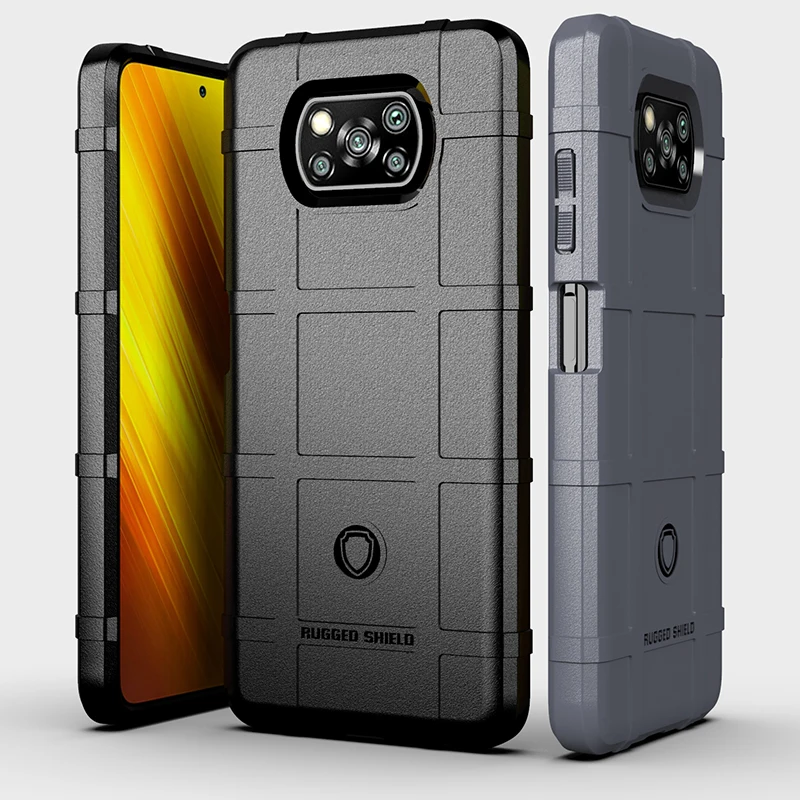 For Xiaomi POCO X3Pro Case Military Rugged Shield Silicone Cover For Xiaomi 11Lite 10T 11T POCO X3GT M3 X4 Pro F3 Redmi Note11S