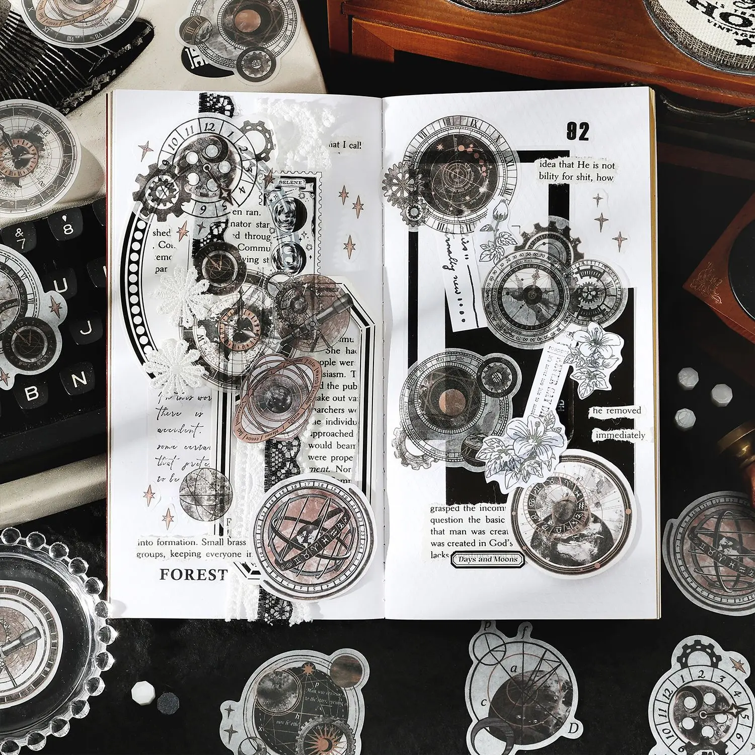 20 наборов/1 лот кавайная фотография винтажная фаза Луны декоративная