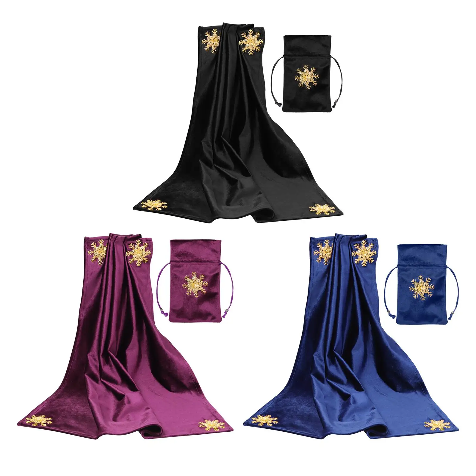 

Velvet 12 Constellations Tarot Card Tablecloth Tapestry with Tarot Card Bag Witchcraft Supplies Tarot Card for Expert Beginners