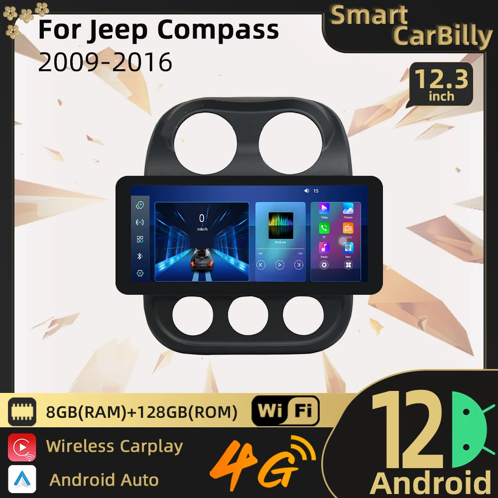 

Автомагнитола 2 Din, Android, для JEEP Compass, экран 2009-2016 дюйма, Gps-навигация, мультимедиа, автомобильное аудио, головное устройство, Авторадио, стерео