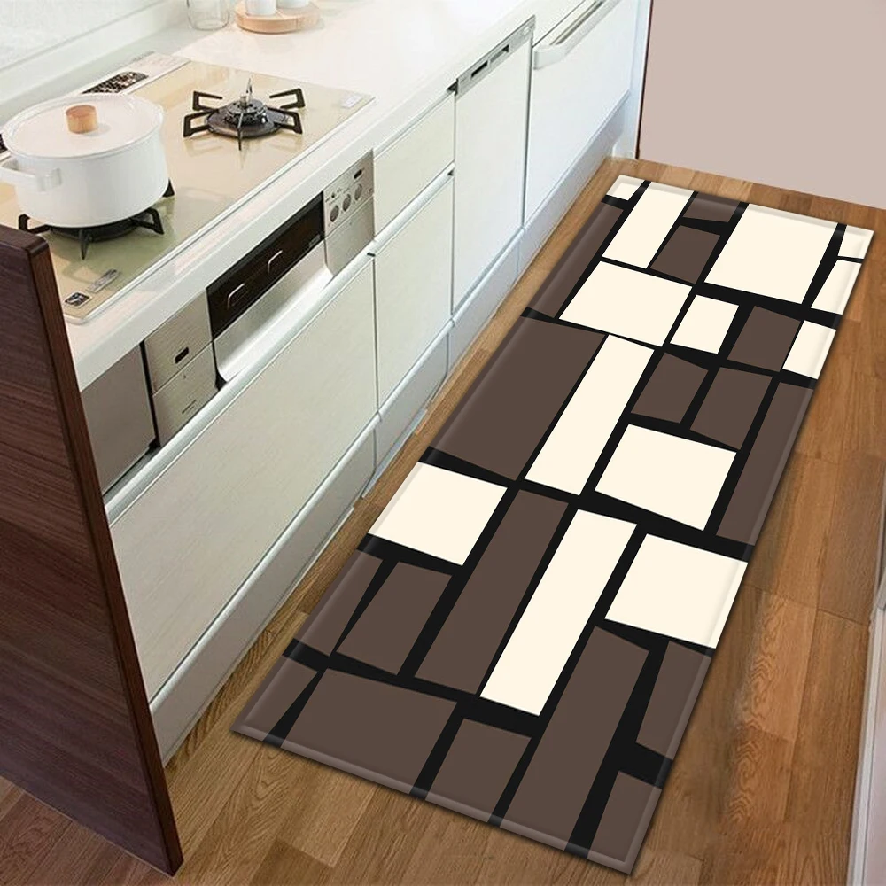 

Modern Kitchen Doormat Decoration Bedroom Carpet Bathroom Anti-Slip Floor Home Balcony Hallway Long Rug Bedside Living Room Mat