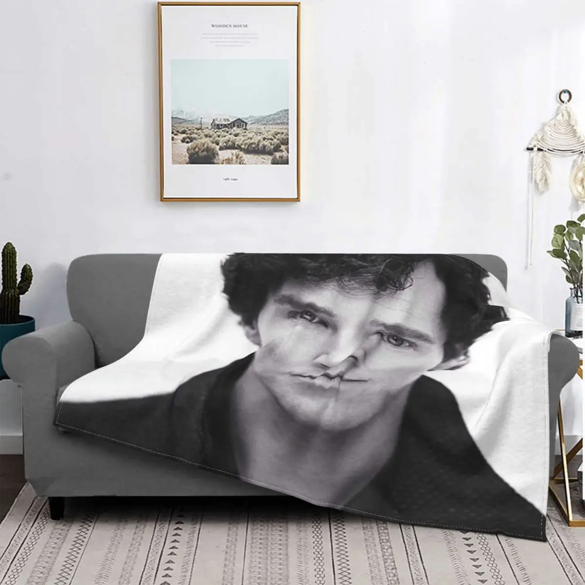 

Bendict-Manta a cuadros de Sherlock для детей, colcha para cama, toalla de playa, manta a cuadros