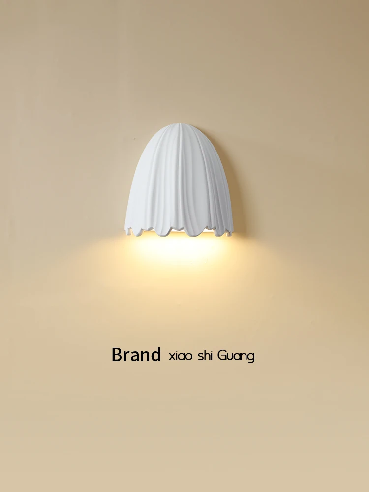 

Gypsum Lamp Wall Lamp Simple Shell Lamp Living Room Background Wall Bedroom Bedside Atmosphere Decorative Lamp