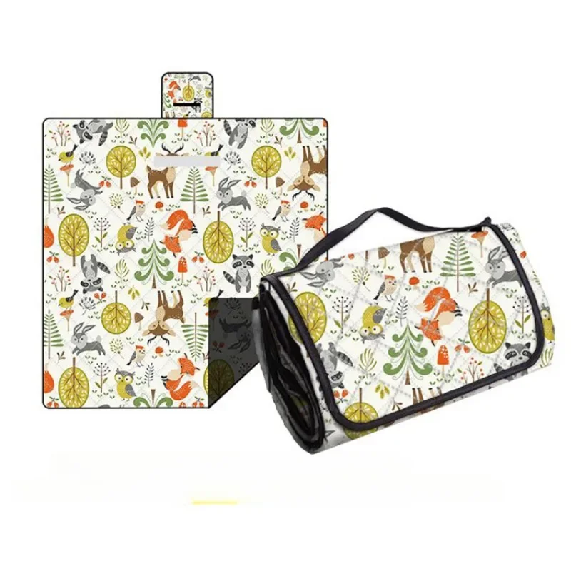 Портативный Водонепроницаемый Коврик Для Пикника Мультяшный Полиэстер Кемпинг