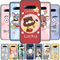 cartoon cute phone case for xiaomi redmi black shark 4 pro 2 3 3s cases helo soft back coque funda black