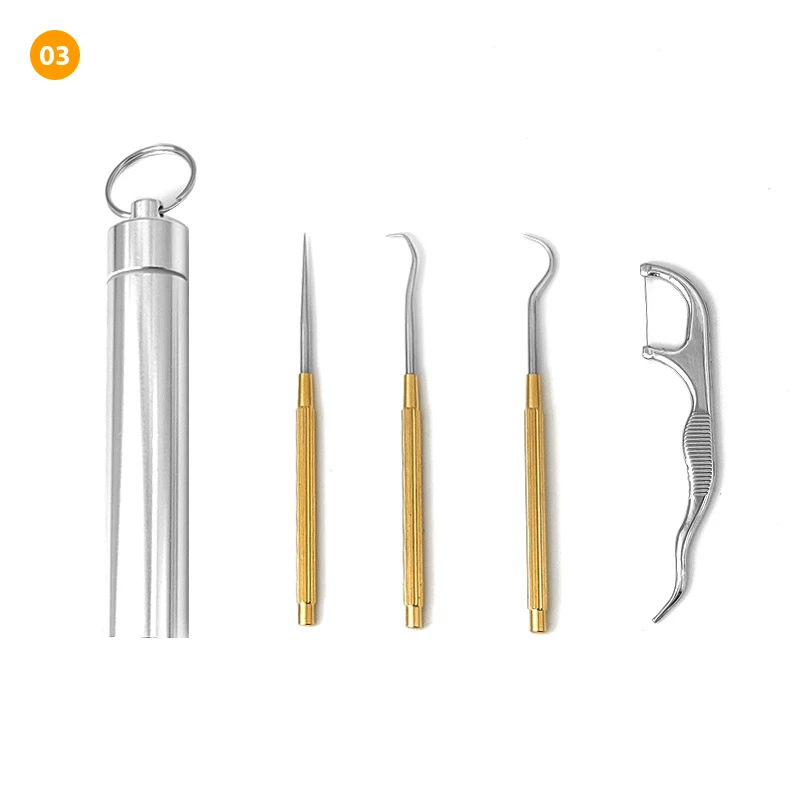 Портативная уличная зубочистка из нержавеющей стали алюминиевый металлический