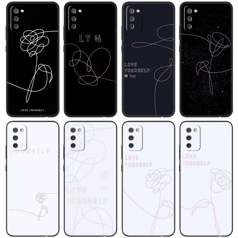 Чехол KPOP Love Yourself для Samsung Galaxy A03S A02S A01 A03 Core A10S A20S A20E A30 A40 A41 A6 A7 A9 A8 + 2018 A5 2017 |