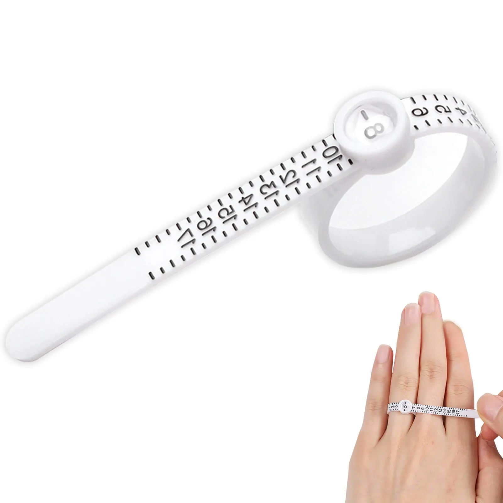

Ring Measurement Tool Ring Sizer Measuring Tool Finger Size Gauge With Magnified Window 1-17 US Rings Size Jewelry Tools.