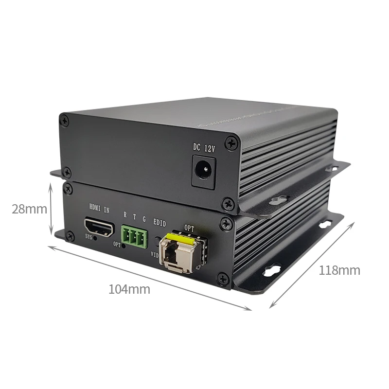4K60HZ HDMI Fiber Optic Extender Support Full HD Uncompressed Digital Video Transceiver Compatible with HDMI 2.0 Standard LC SFP enlarge