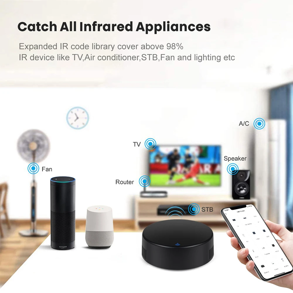 Умный инфракрасный пульт дистанционного управления с Wi-Fi и датчиком температуры