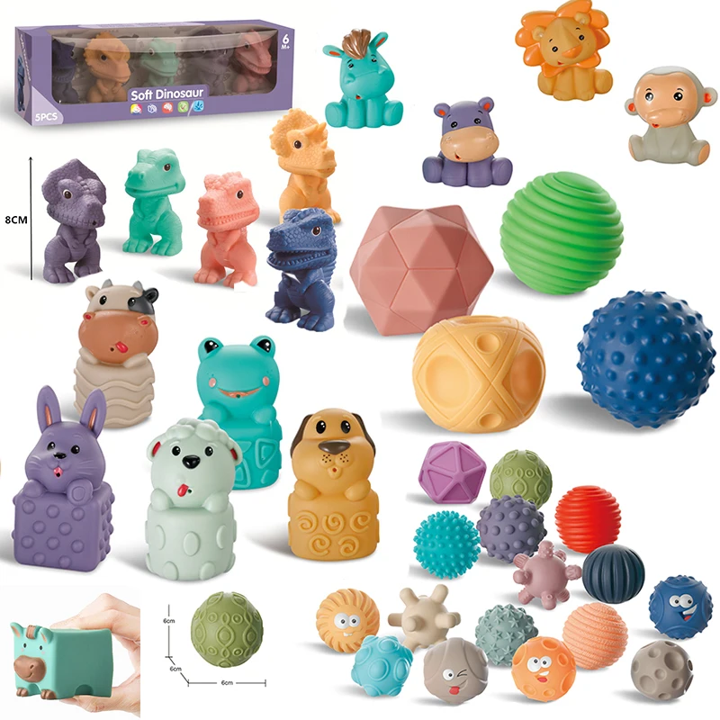 

Baby Toy Sensory Balls Set Textured Hand Touch Grasp Massage Sound Ball Infant Tactile Senses Development Toys For Babies12 M