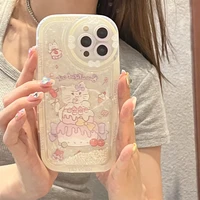 cute quicksand cake cat phone case cover for iphone 11 12 13 pro x xr xs max shockproof case for iphone 13 cases iphone case