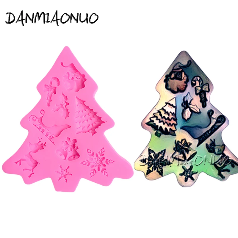 

DANMIAONUO A1101039 Christmas Tree Shape Epoxy Mold Baking Supplies Cake Food Grade Silicone Silikonowe Foremki Na Babeczki