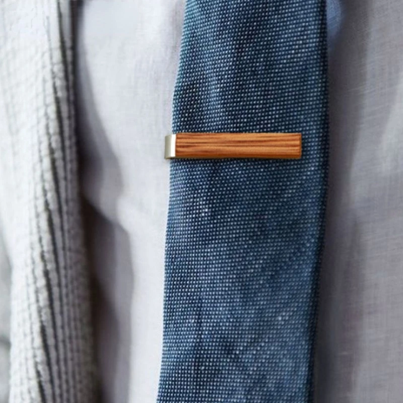 

2022 Men's Light Luxury Tie Clip Fashion Businese Suit Accessories Clip High-Grade Solid Wood Business Leisure Neckline Clip