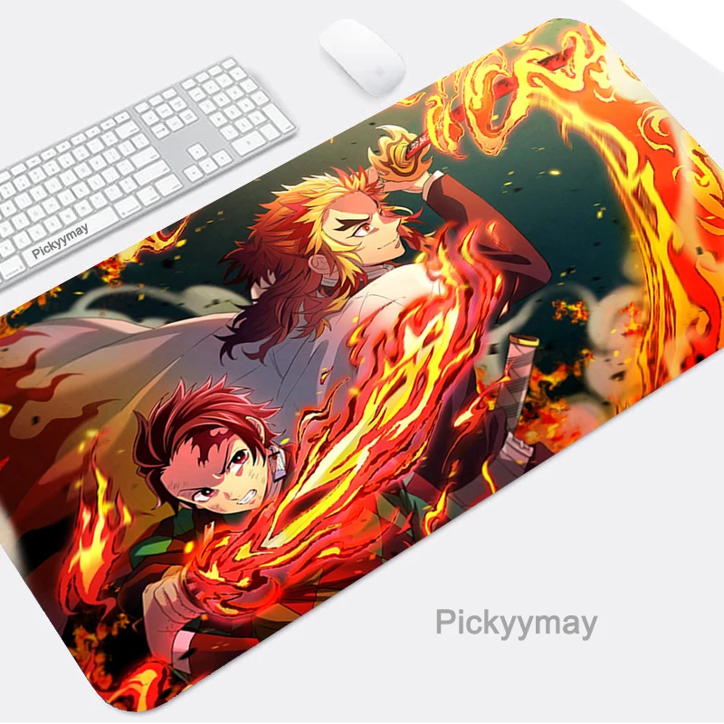 

Demon Slayer Large Gaming Mouse Pad Anime Mousepad Gamer Kimetsu No Yaiba 900x400 Rubber PC Keyboard Mats Desk Mat Table Carpet