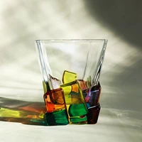 handmade painted lines woven crystal glass whiskey glass juice water glass wine glass wine set