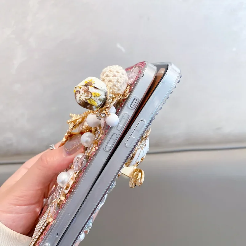 Чехол для телефона Bling 3D Perfume со стразами Iphone 14 12 11 13 15 Pro Max Xs Xr 6 7 8 SE 2020 чехол Diamond