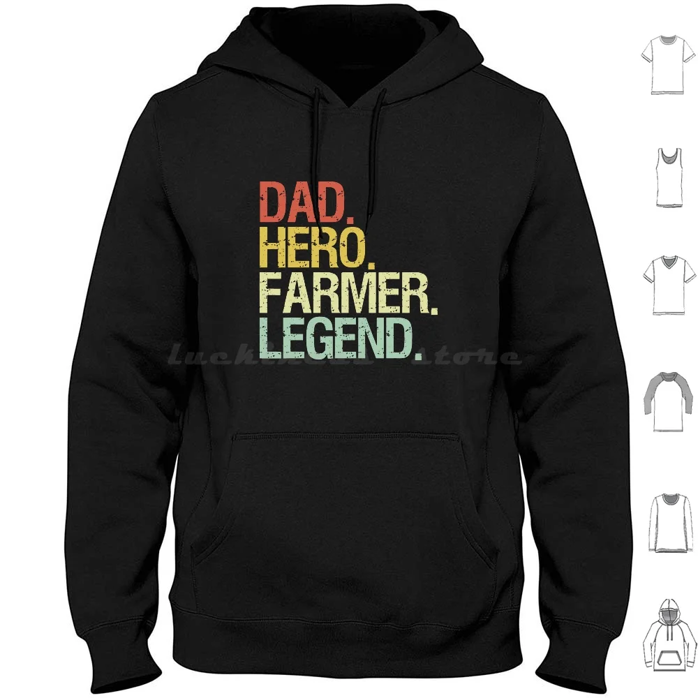 

Dad Hero Farmer Legend Hoodie cotton Long Sleeve Dad Fathers Hero Farmer Farmer Legend Dad Hero Farmer