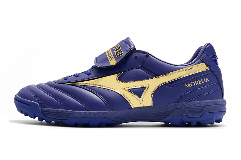 Authentic Mizuno Creation MORELIA II AS/TF Men's Shoes Sneakers Mizuno Outdoor Sports Shoes Blue/Yellow Color Size Eur 40-45