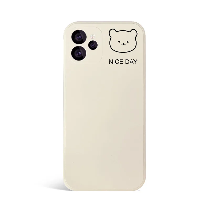 

Cartoon Cute Bear Case For iPhone 12 11 13 11Pro 6 7 8 12mini XR XS 12Pro MAX SE 2020 13 Pro Color shell Cartoon Soft TPU Funda