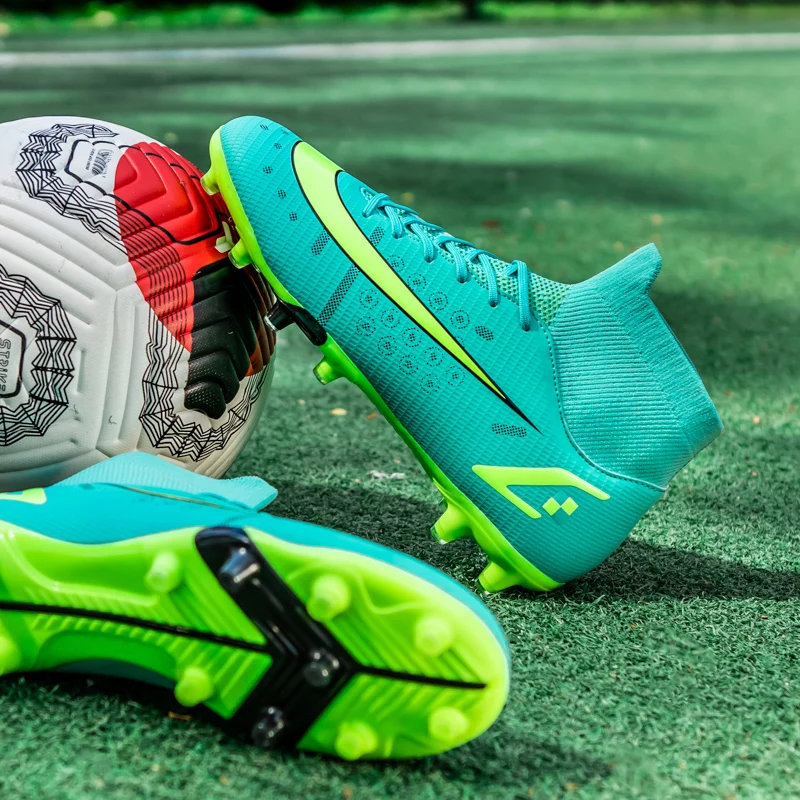 Men's Soccer Cleats TF/FG Sole Crampon Football Outdoor Non-Slip Sneakers Men 2022 Train Soccer Shoes Hight-Cut Boots Size 35-45 2 Men's Soccer Cleats TF/FG Sole Crampon Football Outdoor Non-Slip Sneakers Men 2022 Train Soccer Shoes Hight-Cut Boots Size 35-45 2