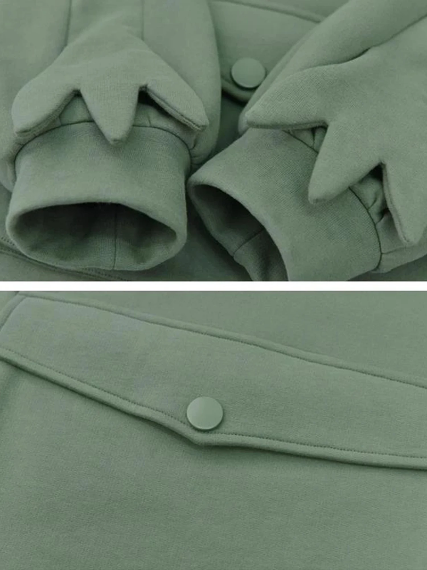 Autumn Winter Frog Hoodie for Women Sweatshirt Solid Color Hooded with Flap Pocket Casual Fashion Lazy Style Coat Loose Top