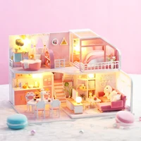 diy hut creative gift birthday gift toy hut model toy art house dollhouse kit diy doll house miniatures toys for children