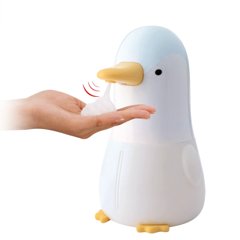 

Ml Cute Penguin Automatic Soap Dispenser Touchless Induction Foam Bubble Washing Machine for Kids Kitchen Bathroom
