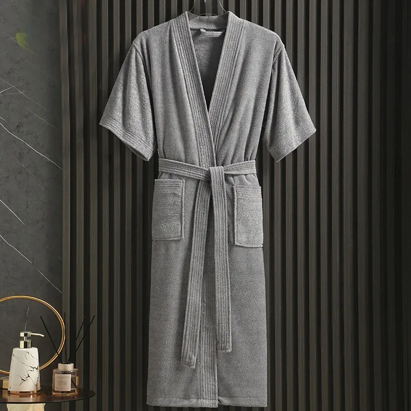 Летняя махровая одежда с коротким рукавом унисекс для влюбленных мягкая женская