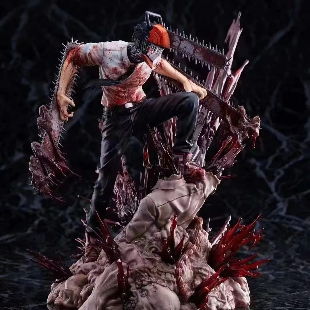 

Anime Chainsaw Man Electric Inferno Hunter Boqita Scene Anime Animation Model Collect Ornament Toy For Children Gift