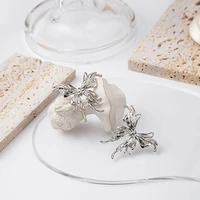fashion korean liquid stereo butterfly earrings for women punk gothic metal wind cool stud earrings female party jewelry