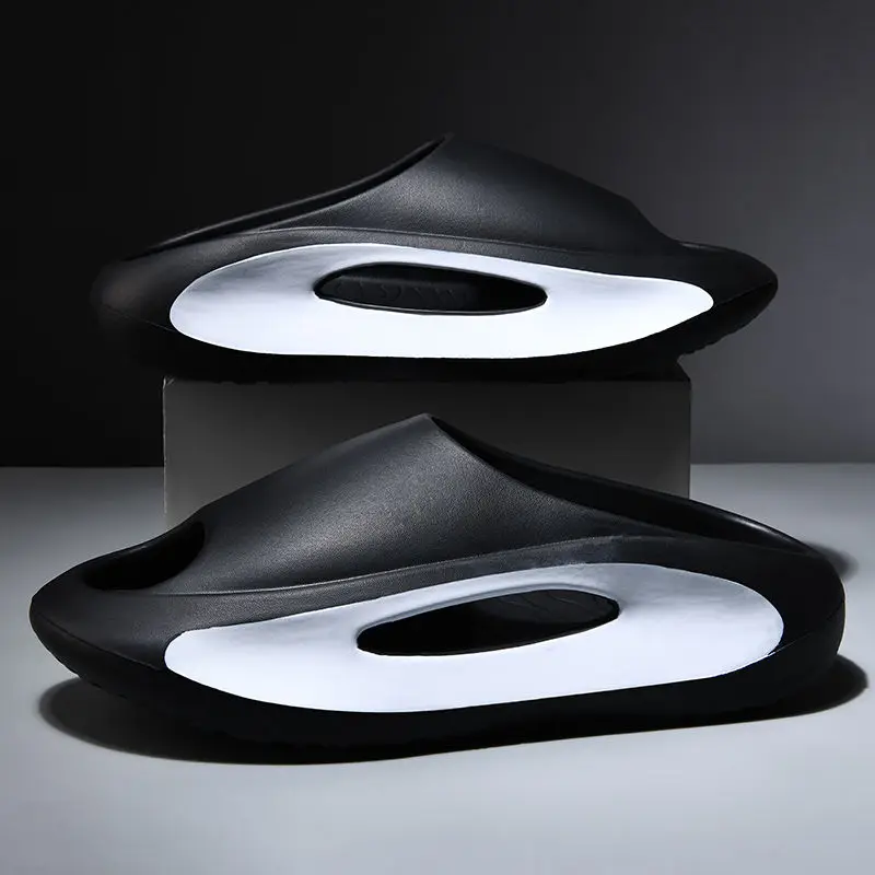 

Summer Casual Beach Shoes for Men 2023 Breathable Women's Platform EVA Slip on Slippers Non-slip Soft Sole Bathroom Slides Shoes