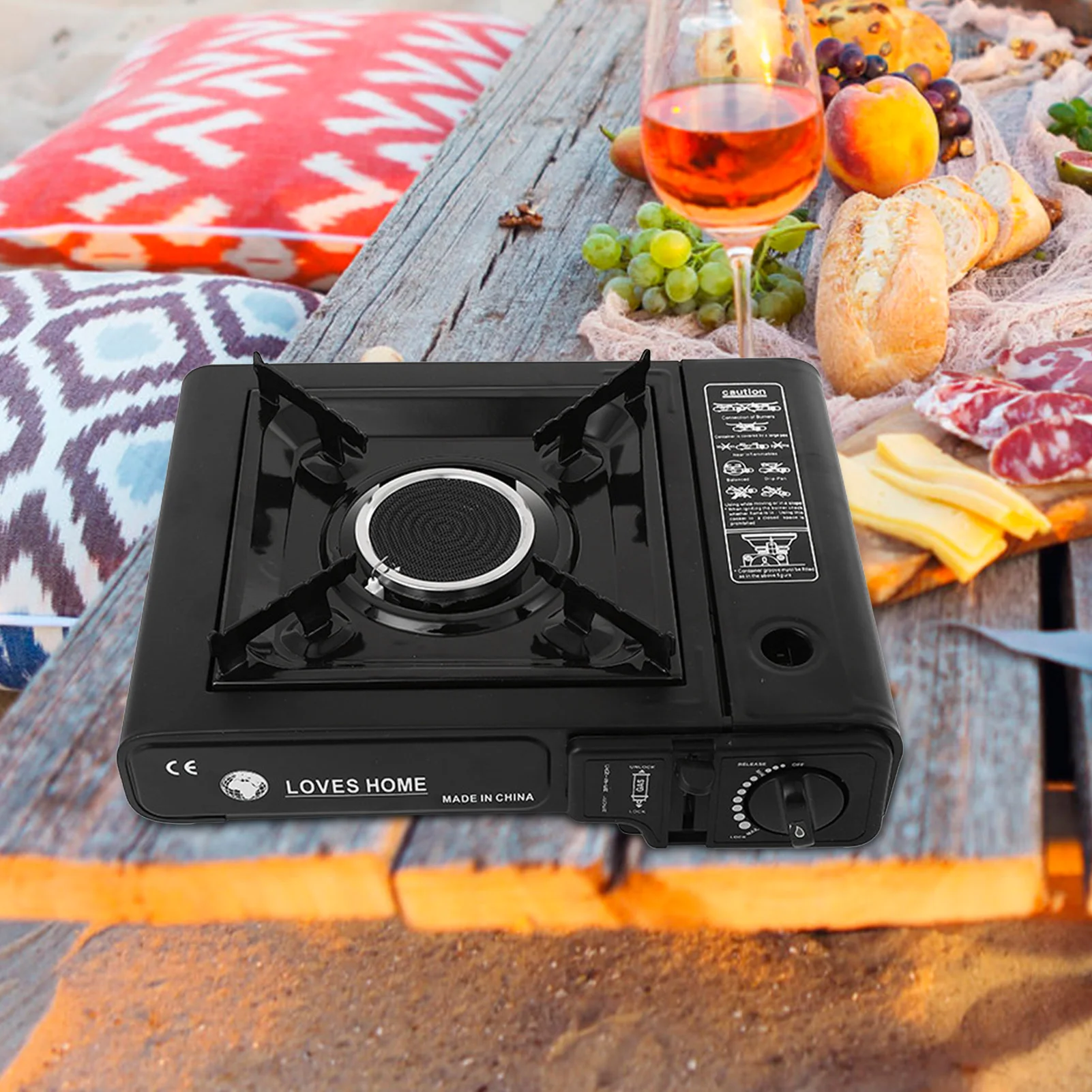 

Camping Stove Portable Camping Stove With Automatic Ignition Heat Control Camping Burner With Carry Case For Picnic BBQ Camp