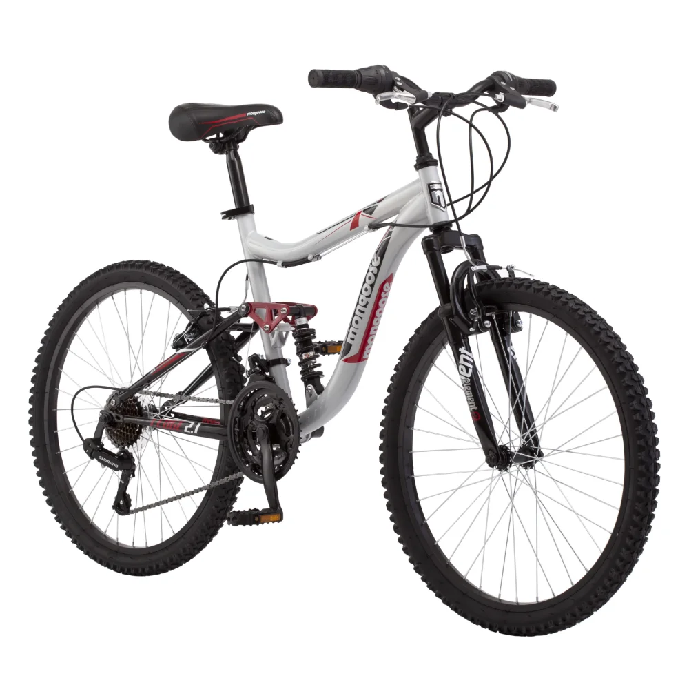 

Ledge 2.1 Mountain Bike, 24-inch wheels, 21 speeds, boys frame, Silver/Red Provide a smooth and stylish riding experience