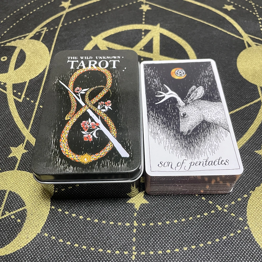 

Iron Box Tarot Divination Cards Astrologie English Version Mysterious Board Deck Spiritual Altar Predictions Trading