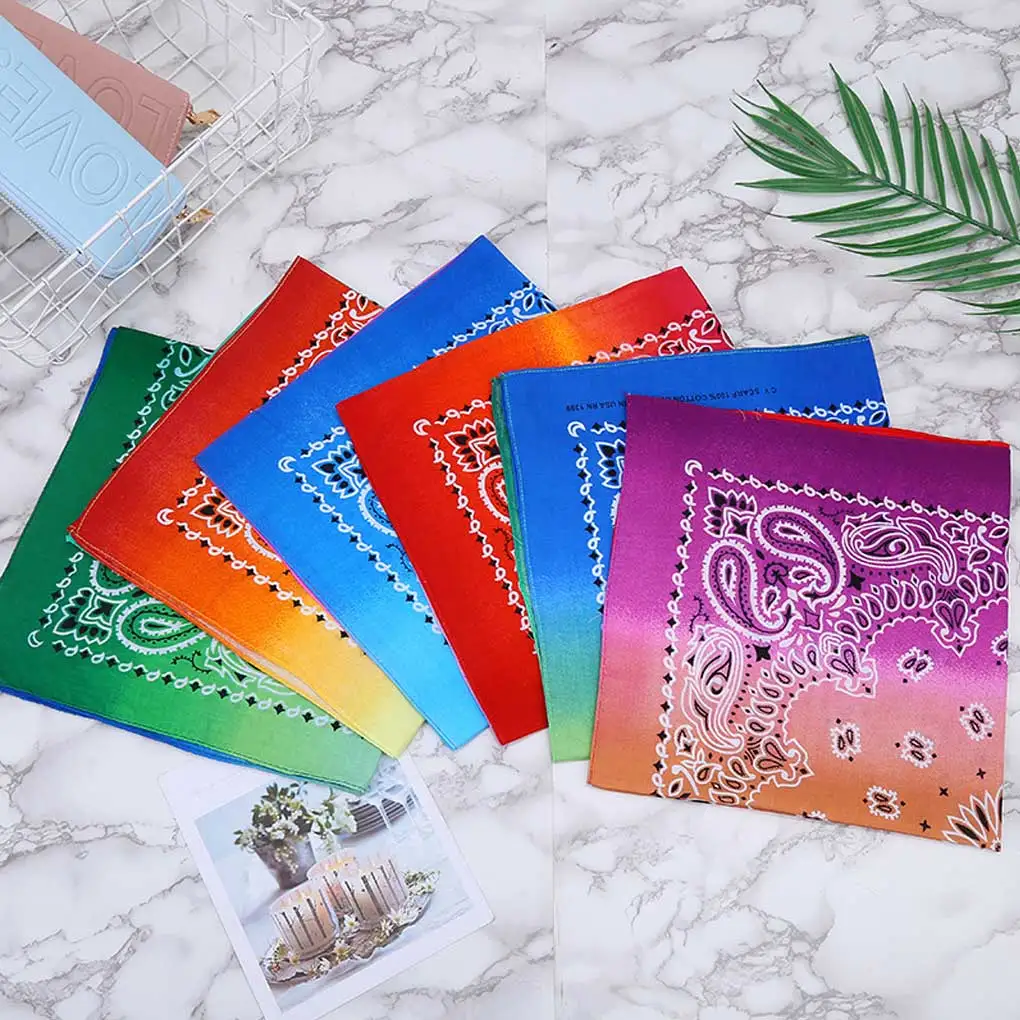 

12 Pieces Women Bandanas Cotton Head Wraps Scarf Cycling Windproof Headband Washable Reusable Accessories for Ladies