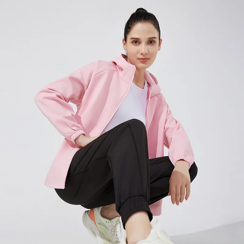 Мужская и женская зимняя куртка для бега с капюшоном внутренняя флисовая