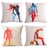 4pcs superhero cushion covers abstract linen decorative throw pillowcover cases for sofa home couch car 18x18 inch pillow cover