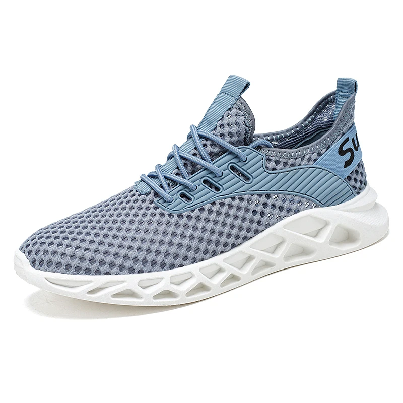 

J65 New Men's Shoes Hollow Out Large Mesh Cloth Comfortable Wear Casual Lace Versatile Round Head Fashion Breathable Men's Shoes