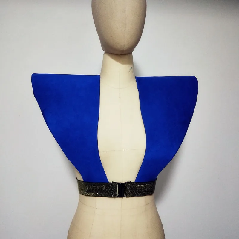 

Сине-черный жилет для бара, аксессуары для сценических представлений, жилет с орнаментом для мужчин и женщин, для диджея, певицы, танцевальный костюм, шаль на плечо