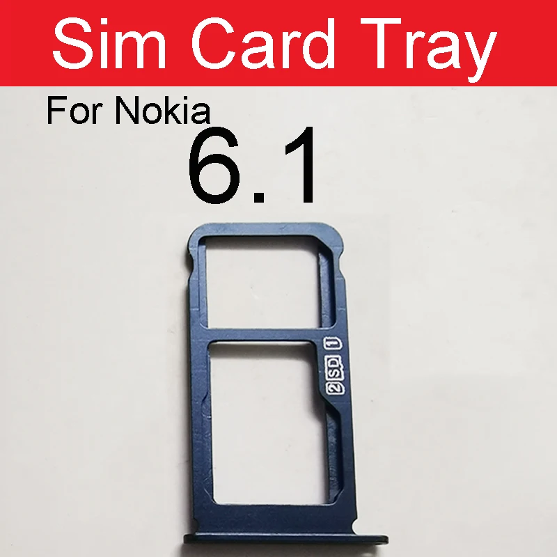 Держатель лотка для SIM-карты Nokia 6 1 Plus 2018 TA-1016 TA-1043 TA-1045 TA-1068 X6 адаптер слота запасные