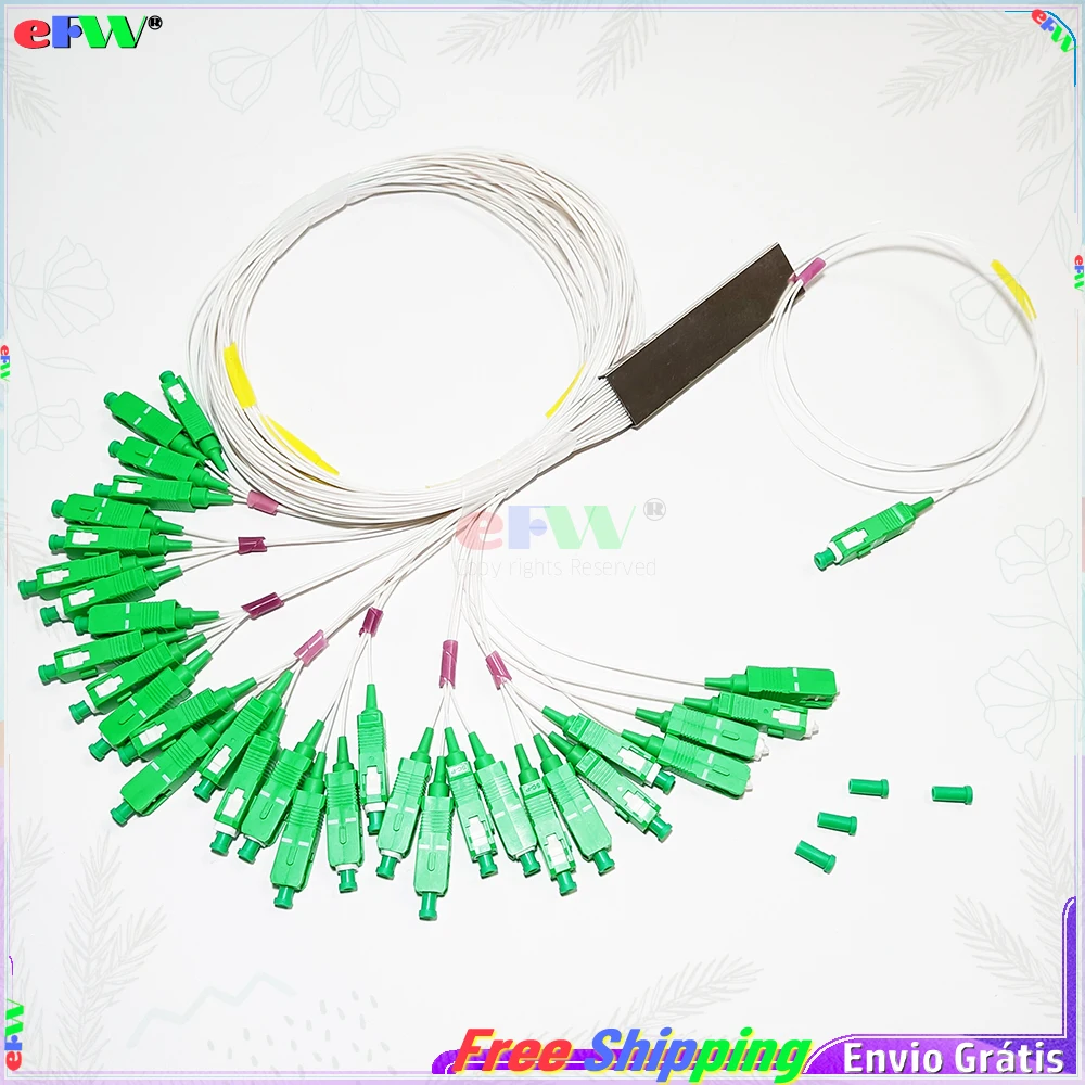 5 шт. FTTH волоконно-оптический сплиттер 1x32 SC/APC цветное волокно 1*32 оптический