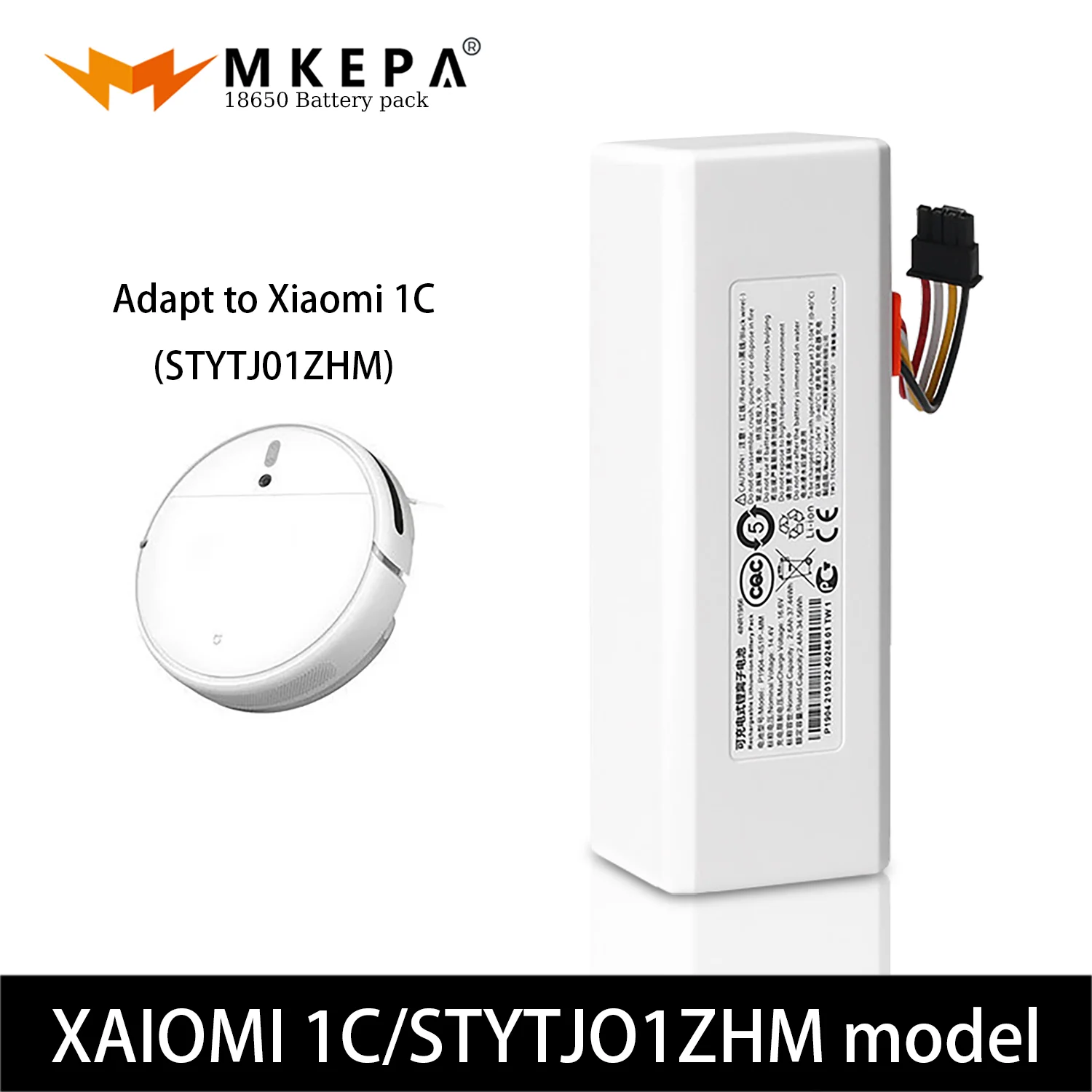 Аккумулятор 1C для робота-пылесоса Xiaomi Mijia 1C STYTJ01ZHM, 14,4 В, 5600 мАч