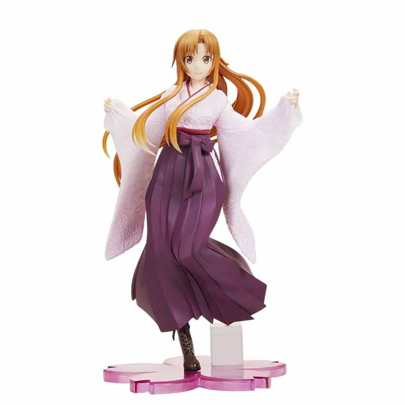 

Sword Art Online Asuna Yuki Asuna Sakura Kimono Figure Japanese Anime Figure model Ornaments Colletible Model Toy