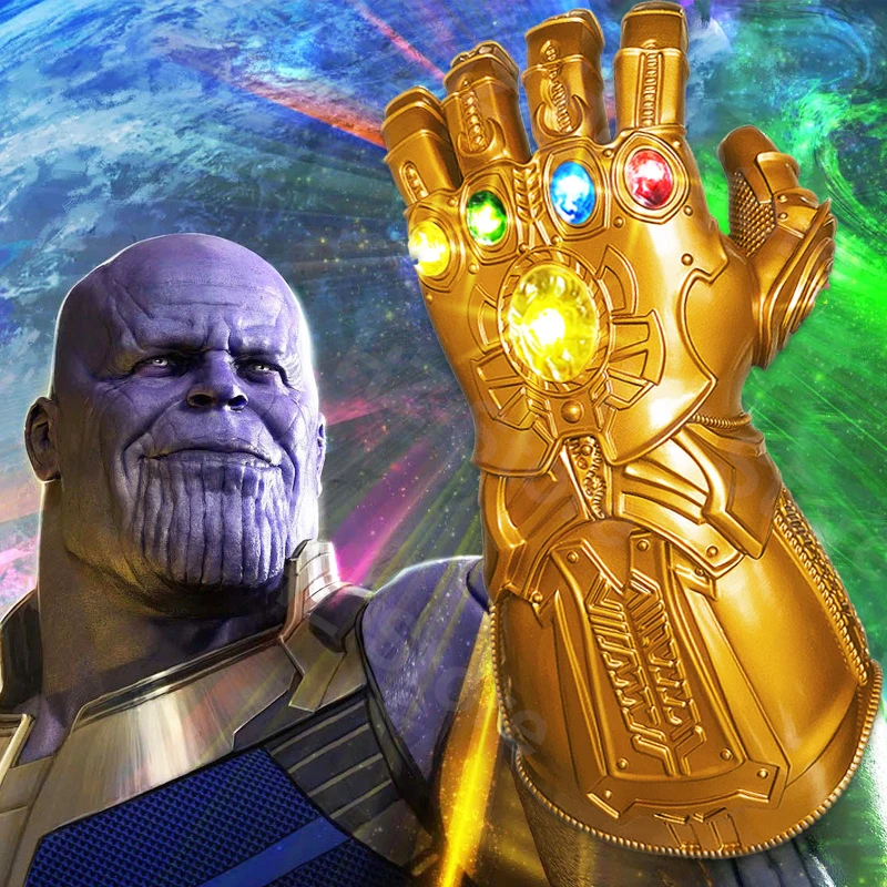 Guante de Marvel Infinity guantelete Thanos con piedras de gemas extraíbles vengadores Infinity War guantes de Cosplay para Halloween para niños hombre regalo