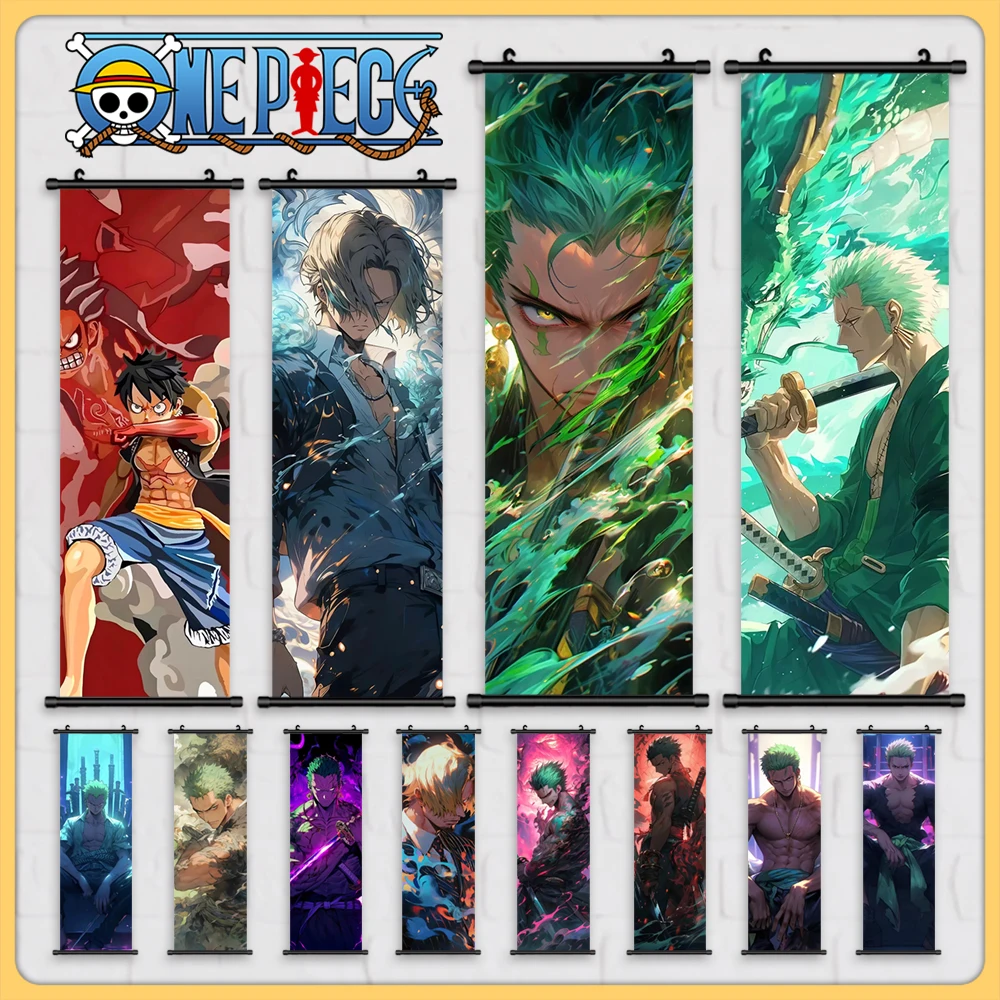 Настенное искусство цельная деталь Картина на холсте Sanji аниме подвесные свитки