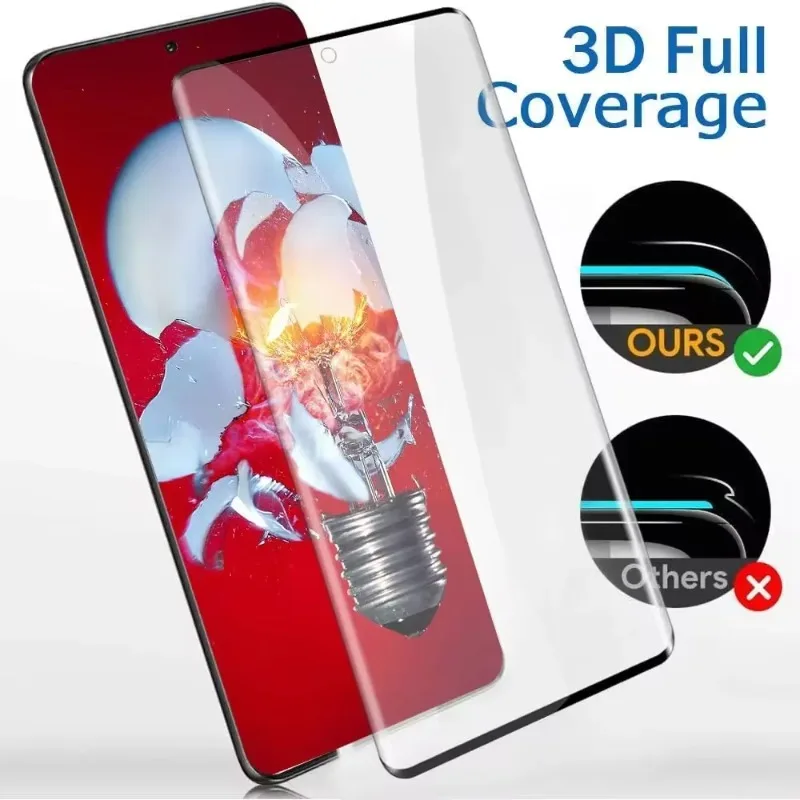 Изогнутое закаленное стекло для Samsung Galaxy S21 S22 S23 Ultra S20 Plus защита экрана от царапин